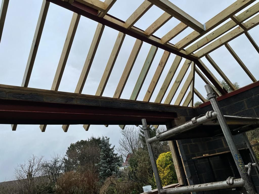Roof lantern timber frame on a VAA build